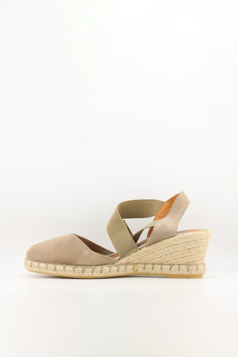 Verbenas Espadrille Wedge Sandals with Elastic Straps
